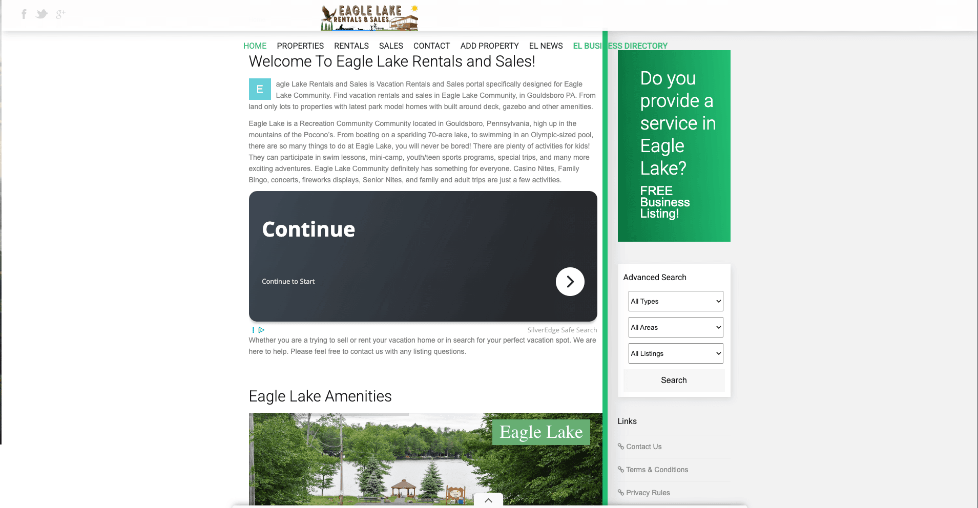 Eagle Lake Rentals Screenshot